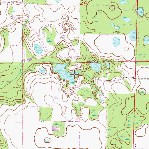 Topographic Map of Mill Creek, FL