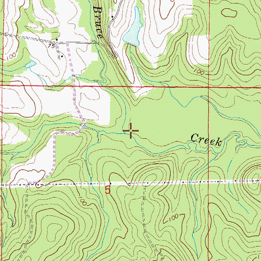Topographic Map of Mill Creek, FL