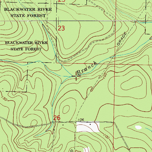 Topographic Map of Mill Creek, FL