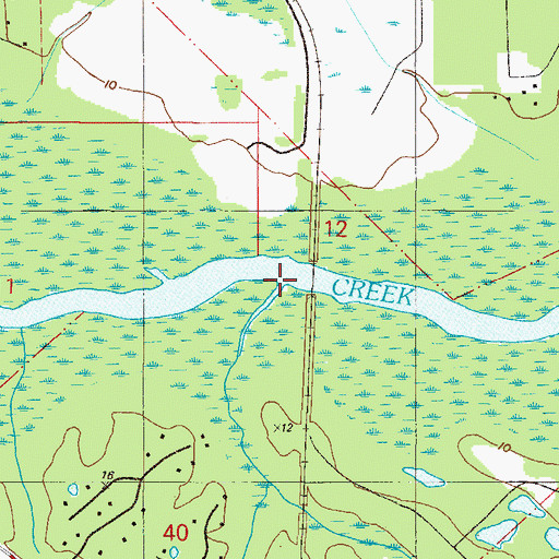 Topographic Map of Mill Log Creek, FL