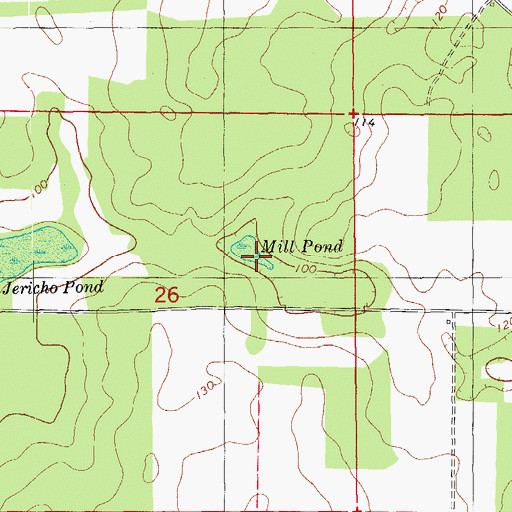 Topographic Map of Mill Pond, FL