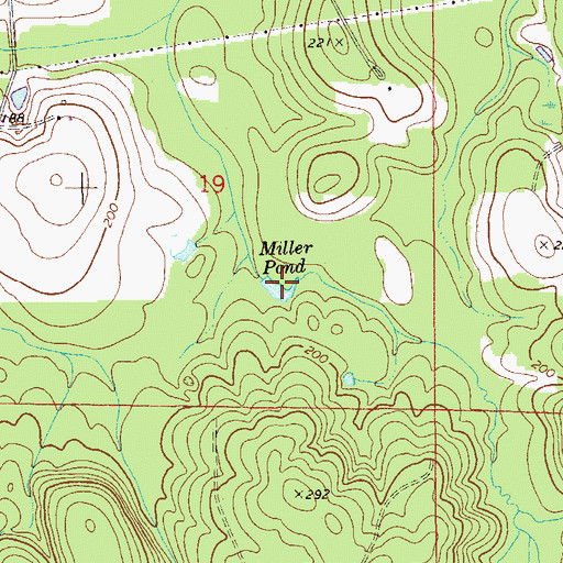 Topographic Map of Miller Pond, FL