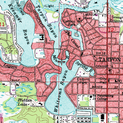 Topographic Map of Minetta Branch, FL