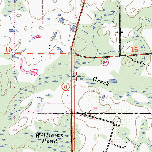Topographic Map of Minnow Creek, FL