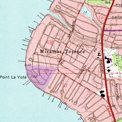 Topographic Map of Miramar Terrace, FL