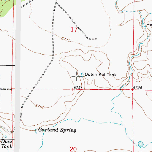 Topographic Map of Dutch Kid Tank, AZ
