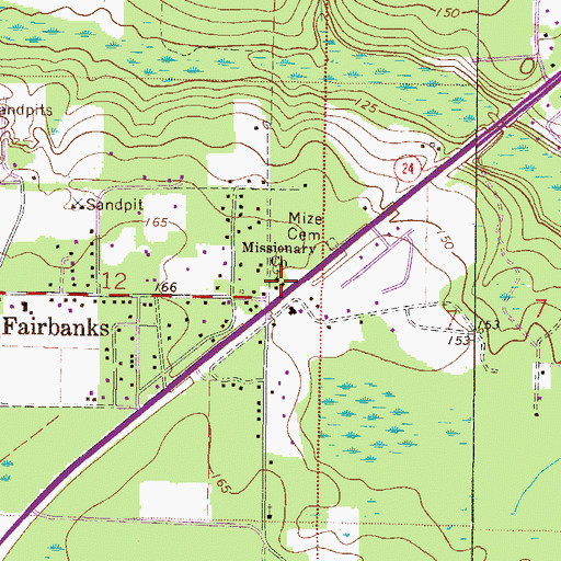 Topographic Map of Missionary Church (historical), FL