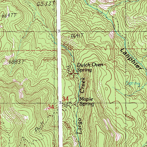 Topographic Map of Dutch Oven Spring, AZ