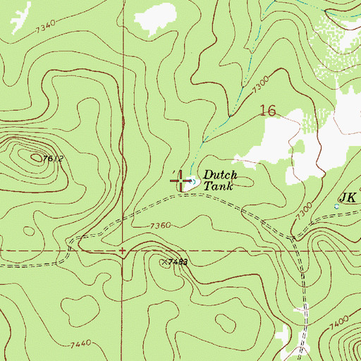 Topographic Map of Dutch Tank, AZ