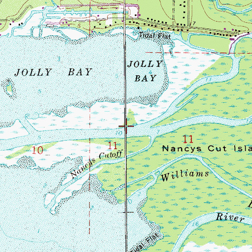 Topographic Map of Mitchell River, FL