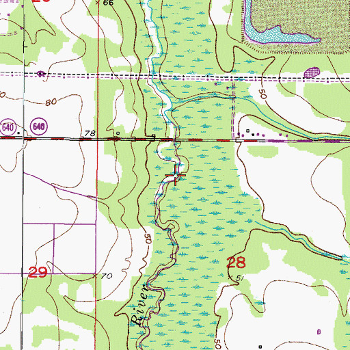 Topographic Map of Mizelle Creek, FL