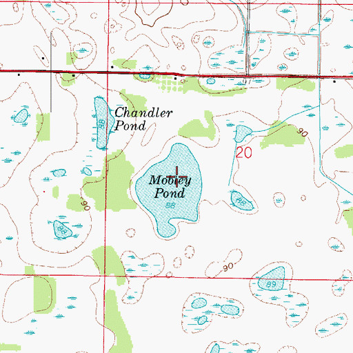 Topographic Map of Mobley Pond, FL