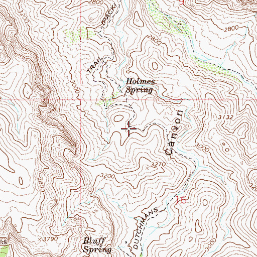 Topographic Map of Dutchmans Trail, AZ