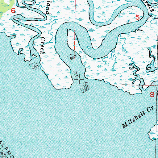 Topographic Map of Moccasin Creek, FL