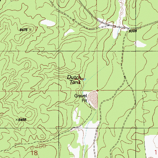 Topographic Map of Dutchs Tank, AZ