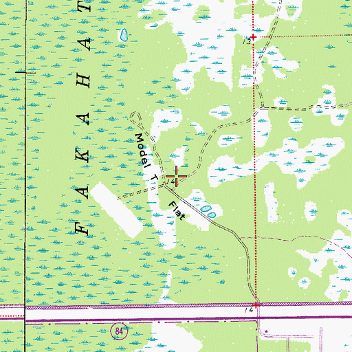Topographic Map of Model T Flat, FL