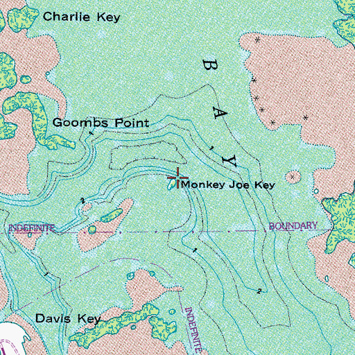 Topographic Map of Monkey Joe Key, FL