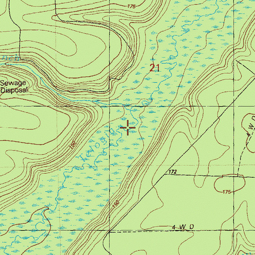 Topographic Map of Moore Branch, FL