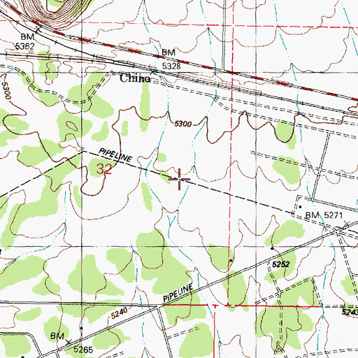 Topographic Map of Chino Station, AZ