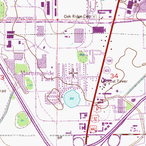Topographic Map of Morningside Park, FL