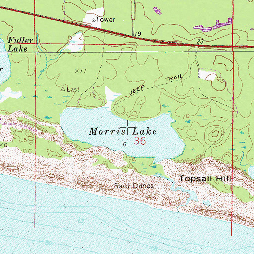 Topographic Map of Morris Lake, FL