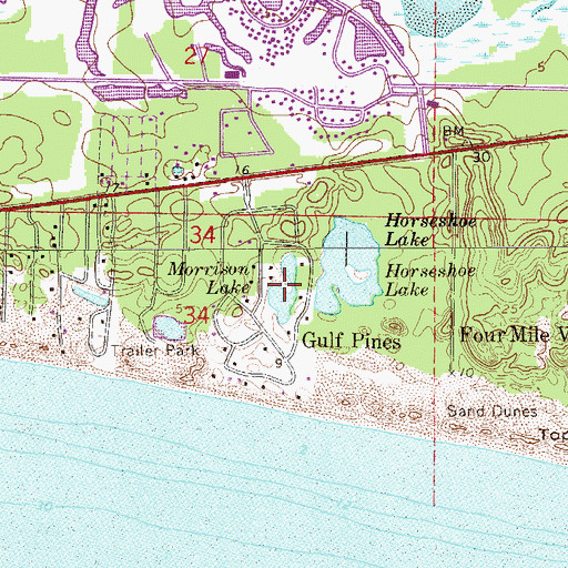 Topographic Map of Morrison Lake, FL