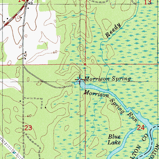 Topographic Map of Morrison Spring, FL