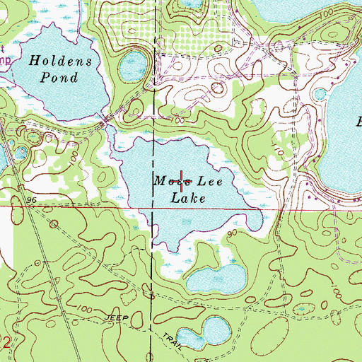 Topographic Map of Moss Lee Lake, FL
