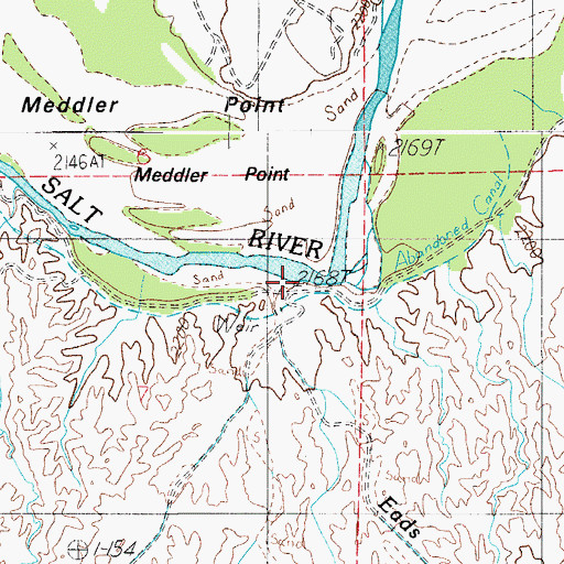 Topographic Map of Eads Wash, AZ