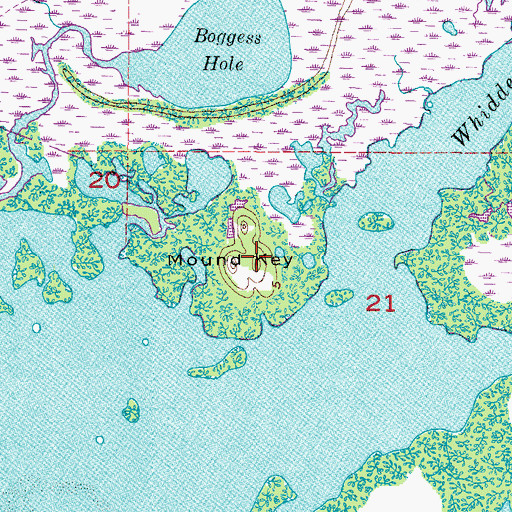 Topographic Map of Mound Key, FL