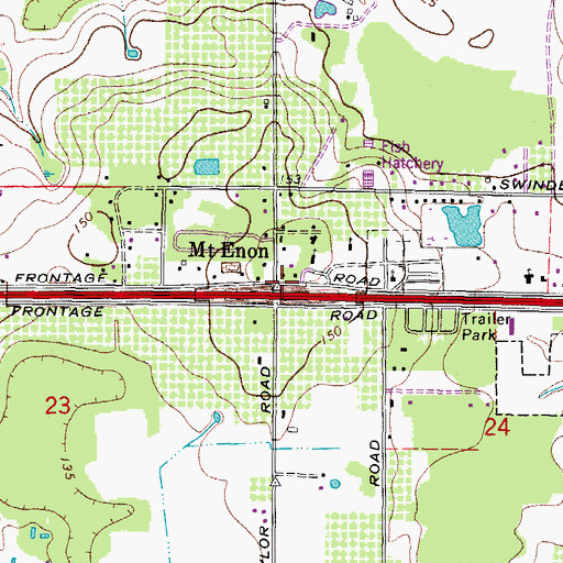 Topographic Map of Mount Enon, FL