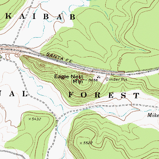 Topographic Map of Eagle Nest Mountain, AZ