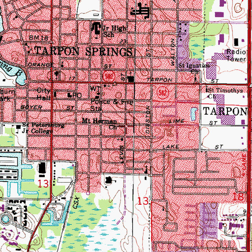 Topographic Map of Mount Herman Church, FL