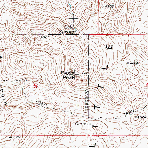 Topographic Map of Eagle Peak, AZ