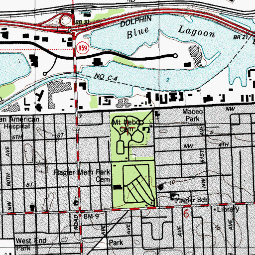 Topographic Map of Mount Nebo Cemetery, FL