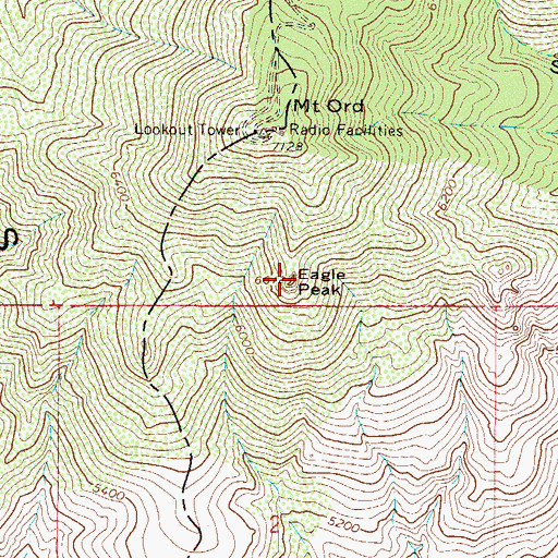 Topographic Map of Eagle Peak, AZ