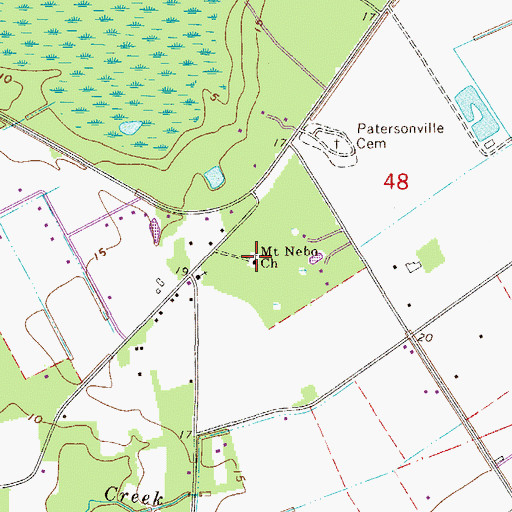 Topographic Map of Mount Nebo Church, FL