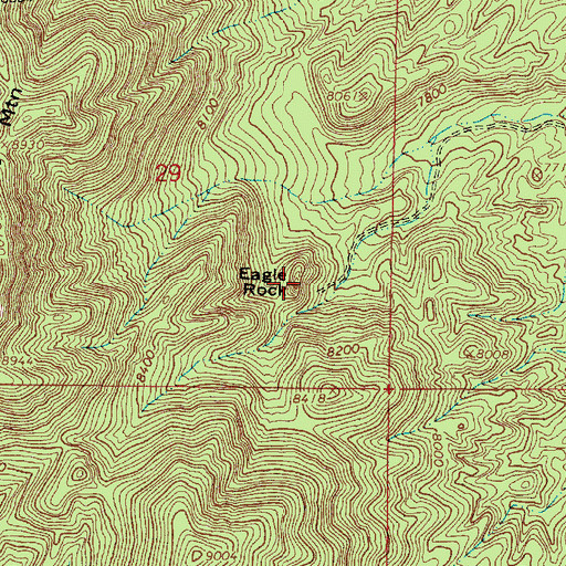 Topographic Map of Eagle Rock, AZ