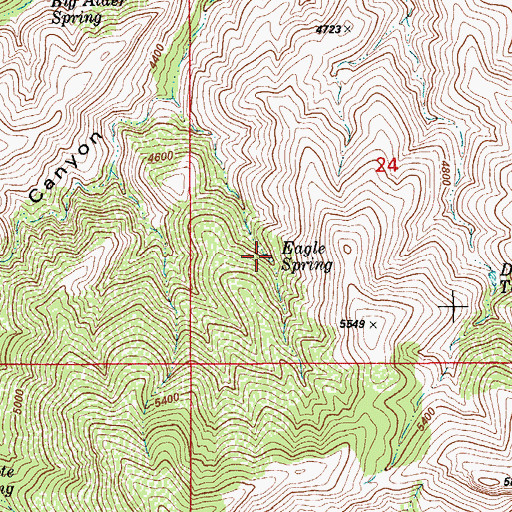 Topographic Map of Eagle Spring, AZ
