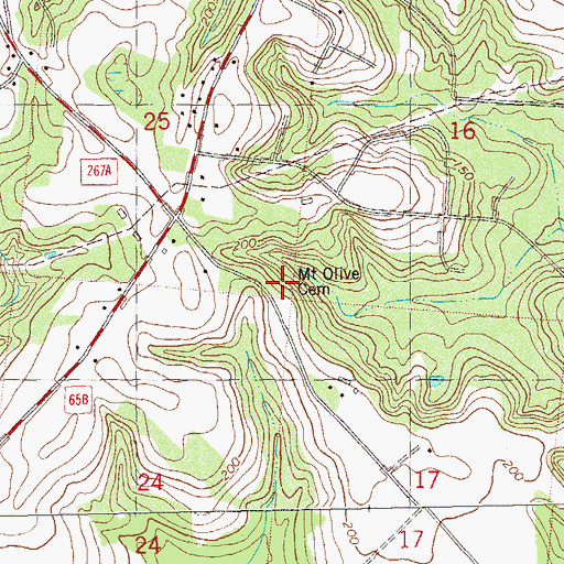 Topographic Map of Mount Olive Church, FL