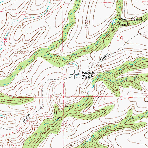 Topographic Map of Gibson Tank, AZ