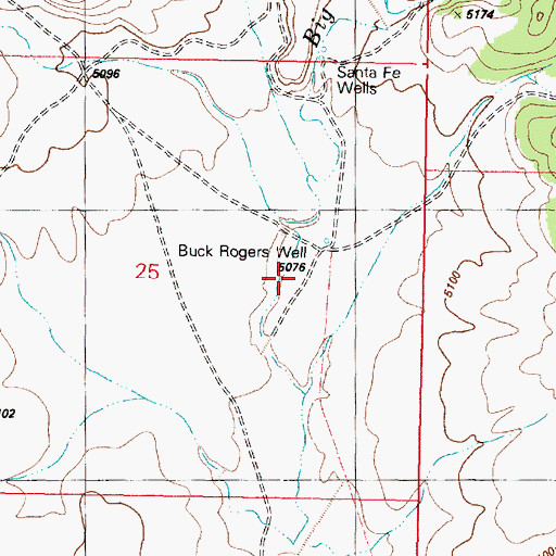 Topographic Map of Chino Wash, AZ