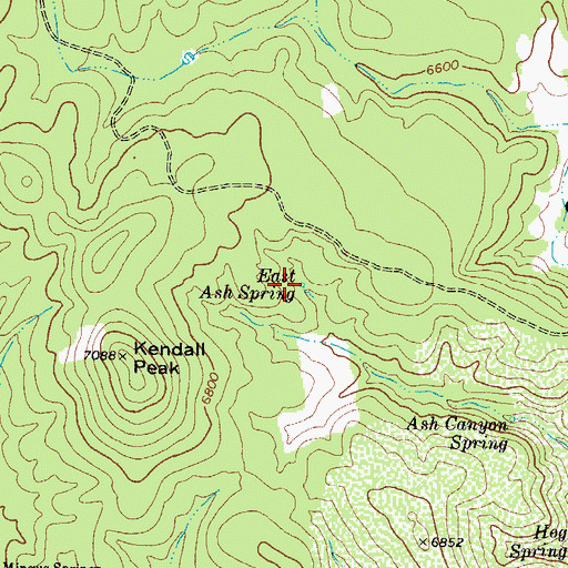 Topographic Map of East Ash Spring, AZ