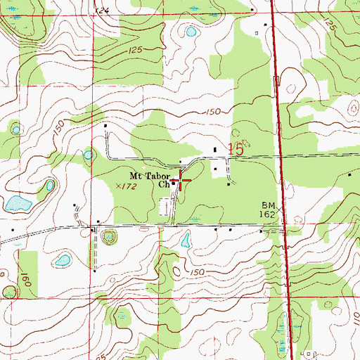 Topographic Map of Mount Tabor African Methodist Episcopal Church, FL