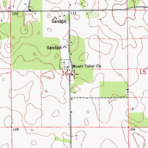 Topographic Map of Mount Tabor School, FL