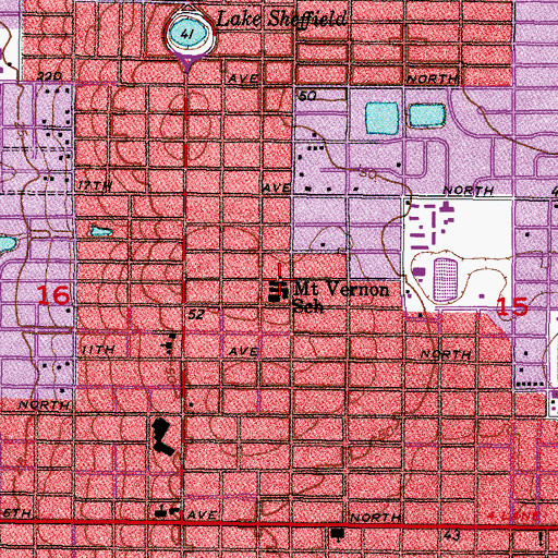 Topographic Map of Mount Vernon Elementary School, FL