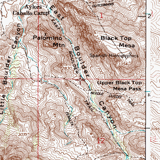 Topographic Map of East Boulder Trail, AZ