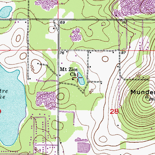 Topographic Map of Mount Zion AME Church, FL