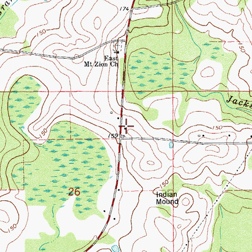 Topographic Map of Mount Zion School, FL