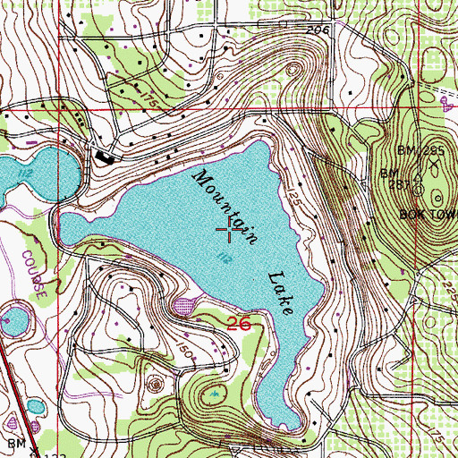 Topographic Map of Mountain Lake, FL